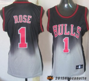 Donna Chicago Bulls Derrick Rose #1 nero e bianco